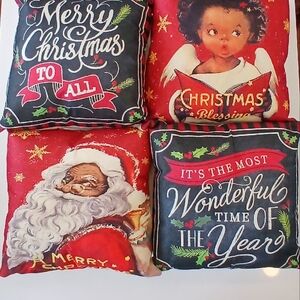 Red and Black Holiday Pillows